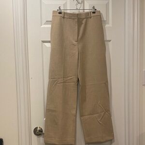 Beige Babaton Wide Leg Dress Pants - Size 8 - Excellent Condition